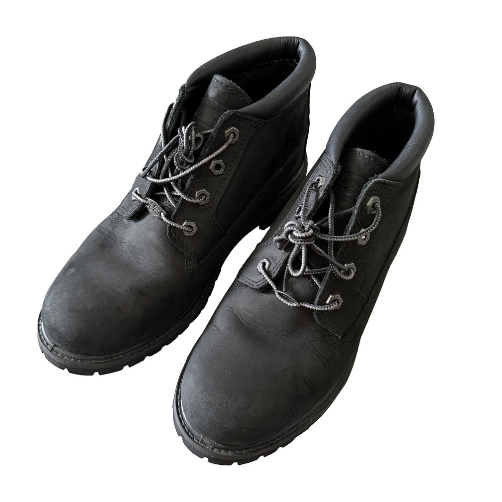 Timberland‎ Womens Nellie Chukka Double Waterproof Black Leather Boots 23398 9M
